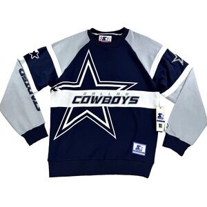 NWT Mens Dallas Cowboys Dime Back Colorblock Crewneck Sweatshirt NFL Pullover S